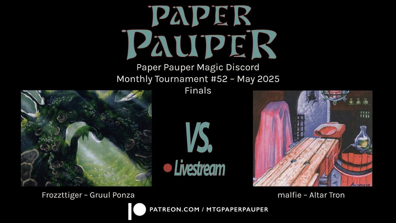 Gruul Ponza VS Altar Tron – FINALS Monthly Tournament #52 – Paper Pauper Magic Discord