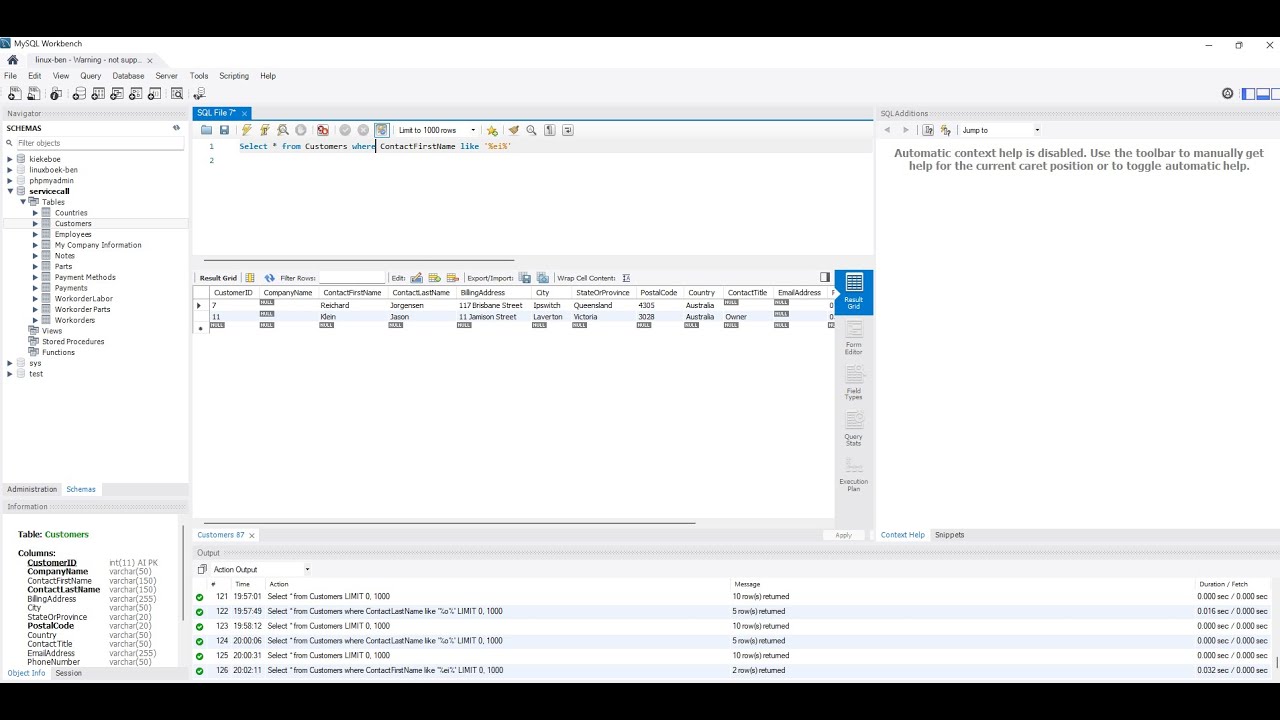 h12 4.3.3d sql met like opdrachten
