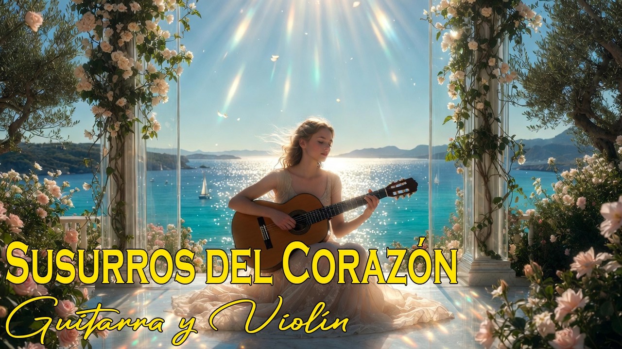 Susurros del Corazón y Olás del Mar 💖 Melodías Románticas de Guitarra y Violín para el Alma