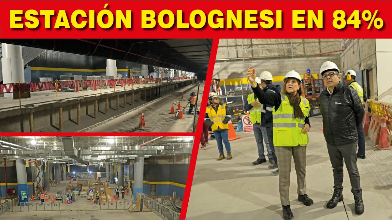 Línea 2: Estación Bolognesi registra un avance de 84%