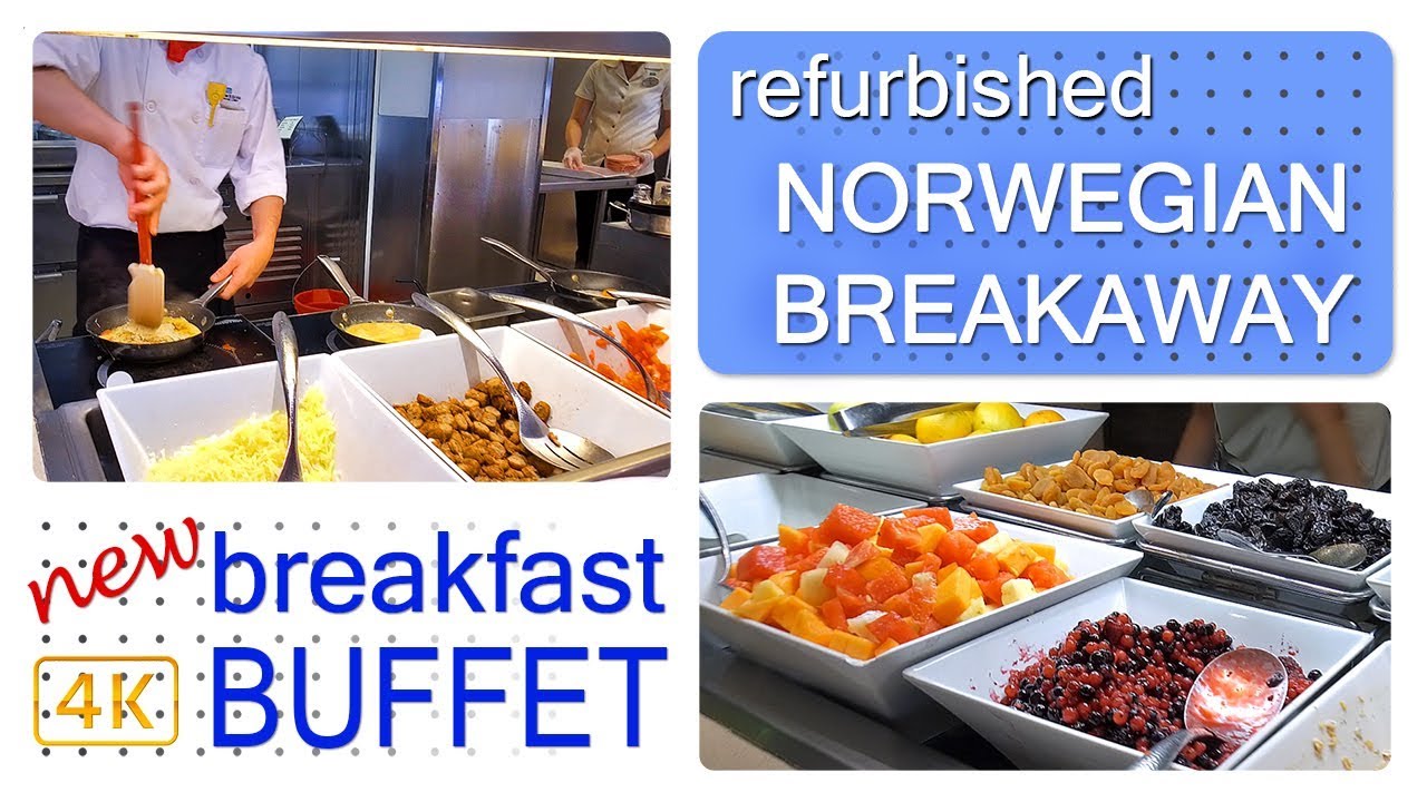 Norwegian Breakaway refit | Breakfast Buffet complete tour. DJI OSMO+ 4K