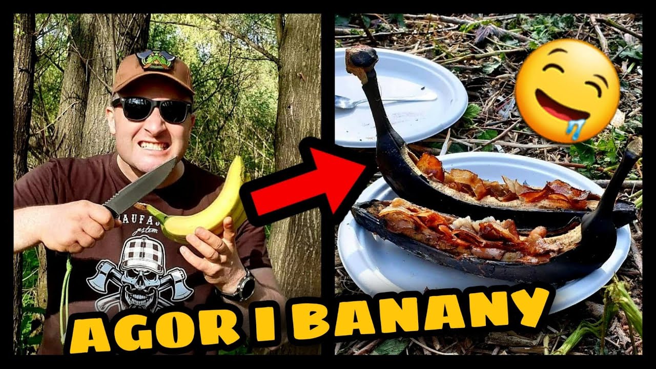 #campcooking Agor i banany 🌲🍌🥓🌭🌲