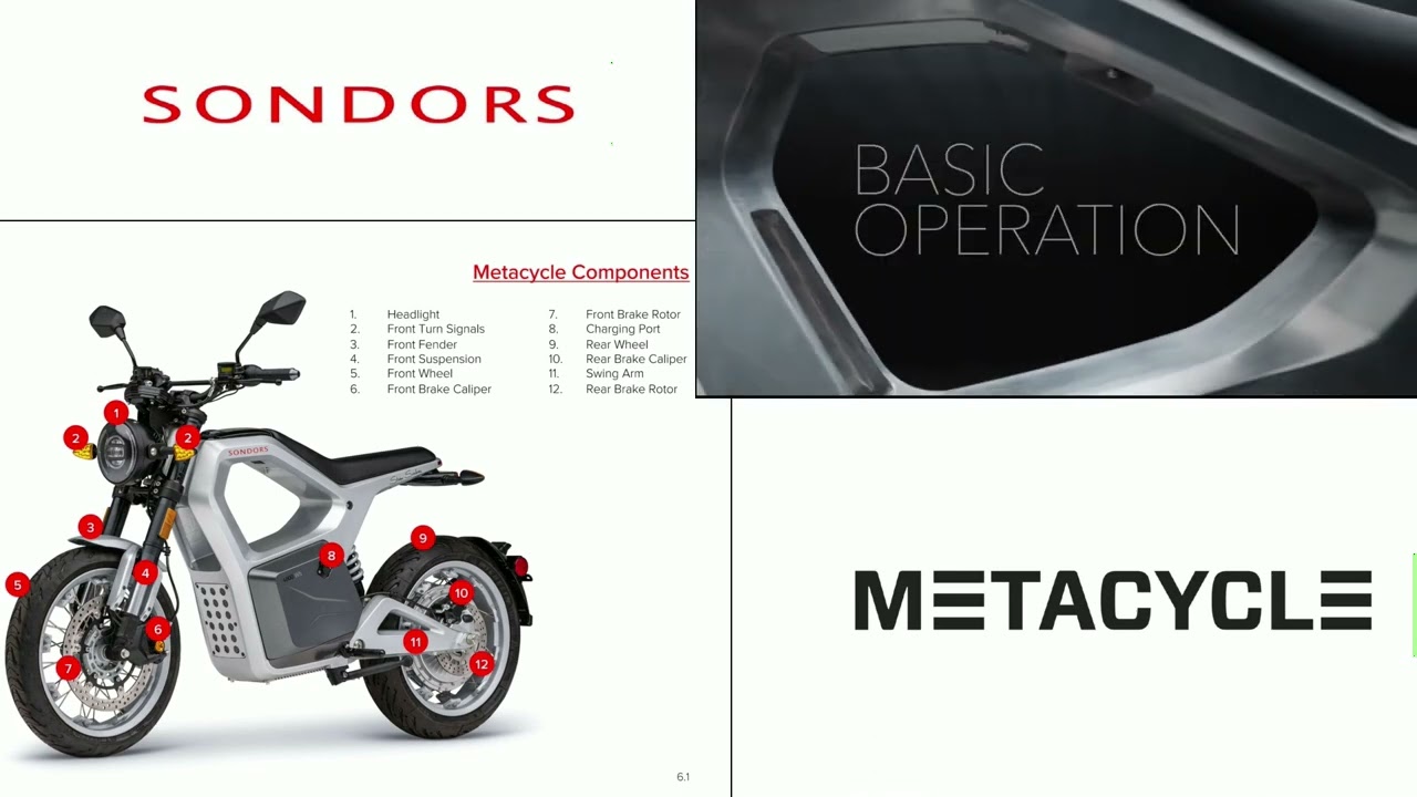 Sondors Metacycle Manual