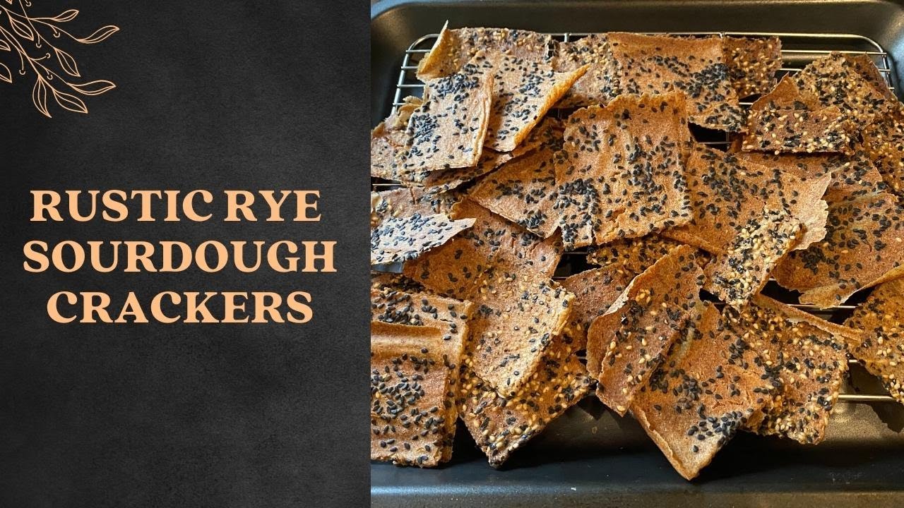 HOMEMADE RYE SOURDOUGH CRACKERS | Super Crunchy ASMR Baking | Sourdough Discard Recipe