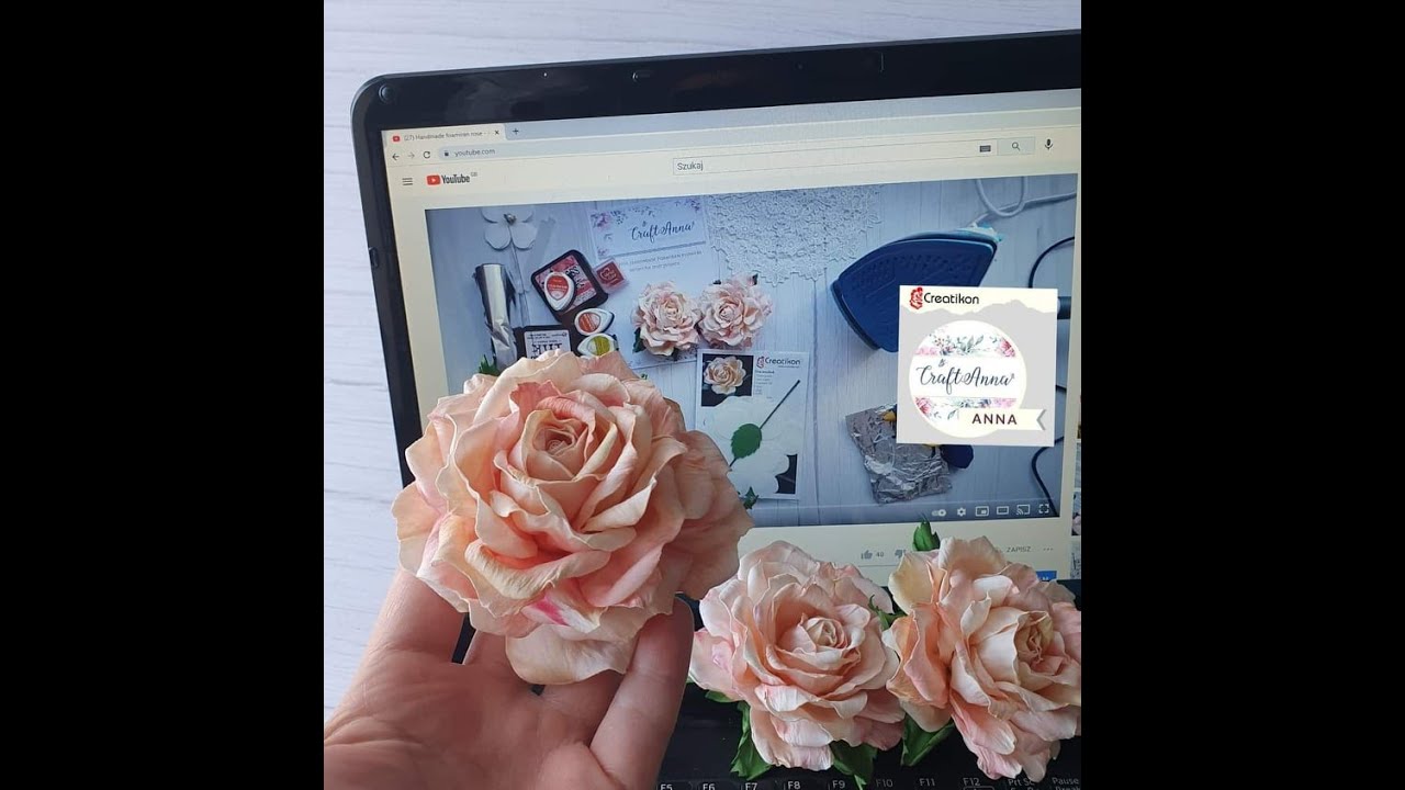 Handmade foamiran rose - ręcznie robiona róża z foamiranu
