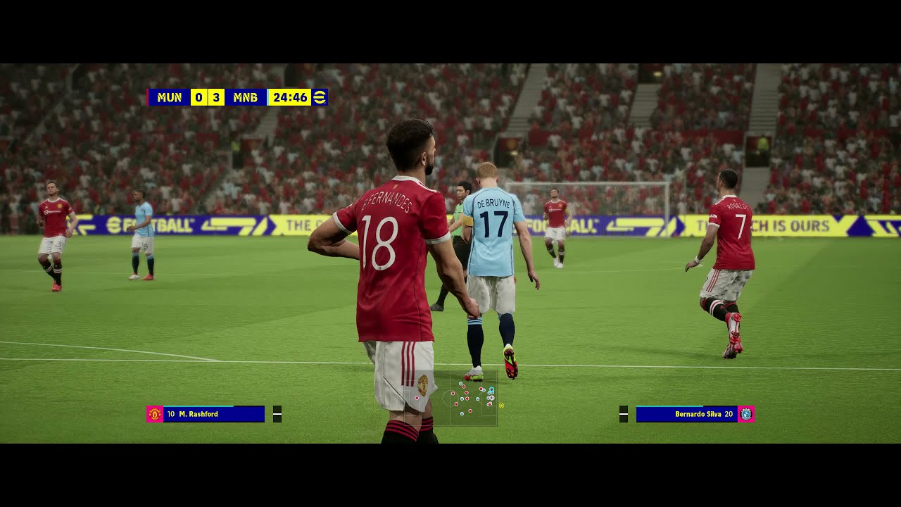 eFootball 2022  [Version 0.9.2 ] Man Utd vs Man City - Defending is unrealistic !!!