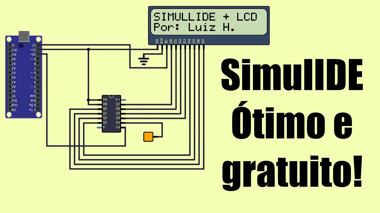 Como Utilizar o SimullIDE: Exemplo de Ligação de um LCD no Arduino
