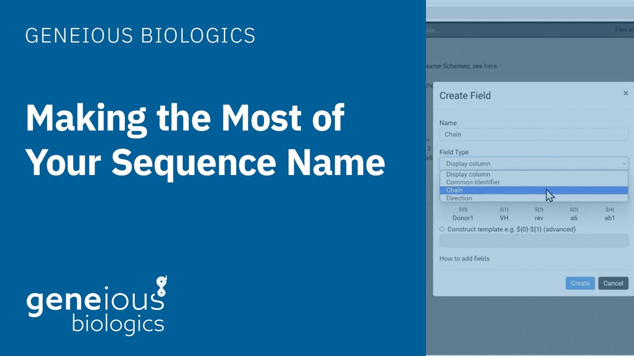 Geneious Biologics: Making the Most of Sequence Names