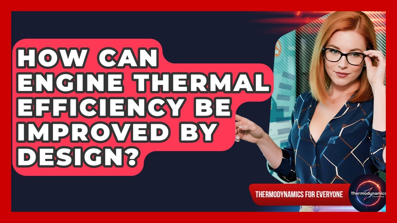 How Can Engine Thermal Efficiency Be Improved By Design? - Thermodynamics For Everyone