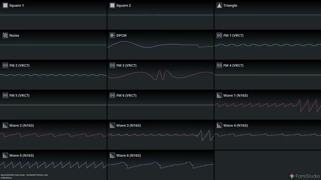 FamiStudio - (2A03 + VRC7 + N163) (chiptune) - tomando forma, creo...