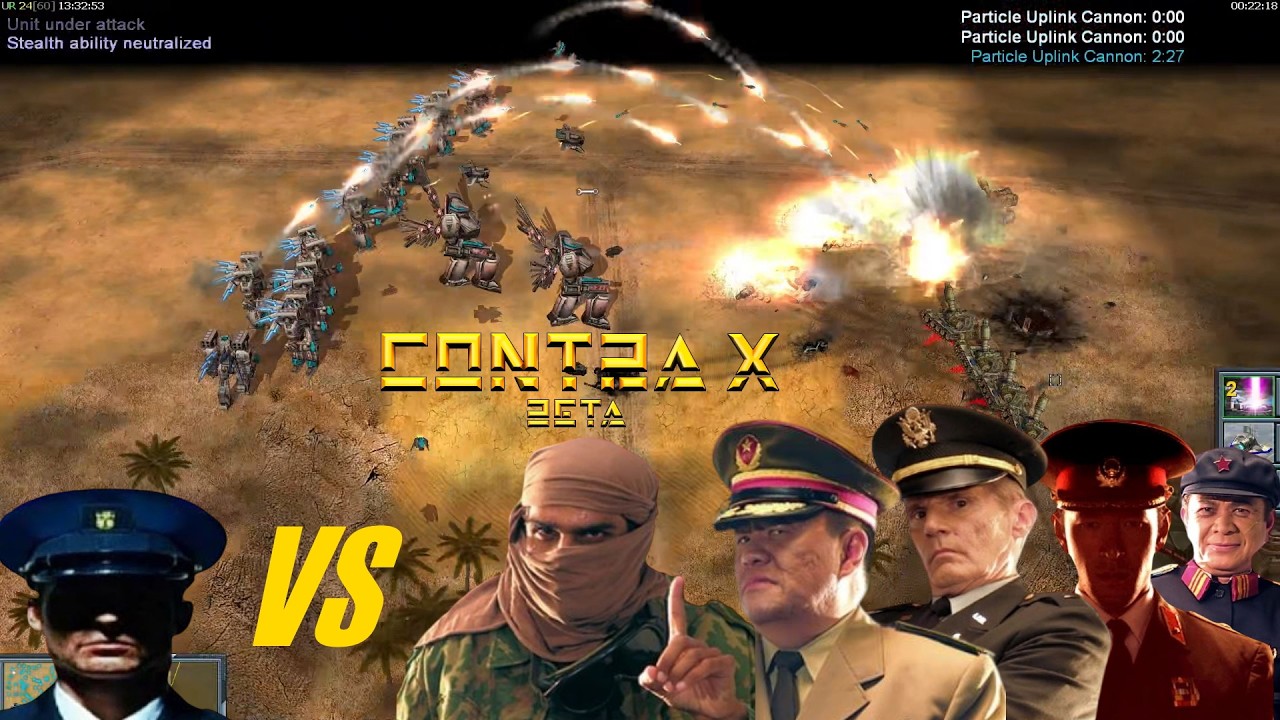 C&C Generals Contra X Beta 1 VS 5 Безумный ИИ (One Man Army: Cyber ​​General)