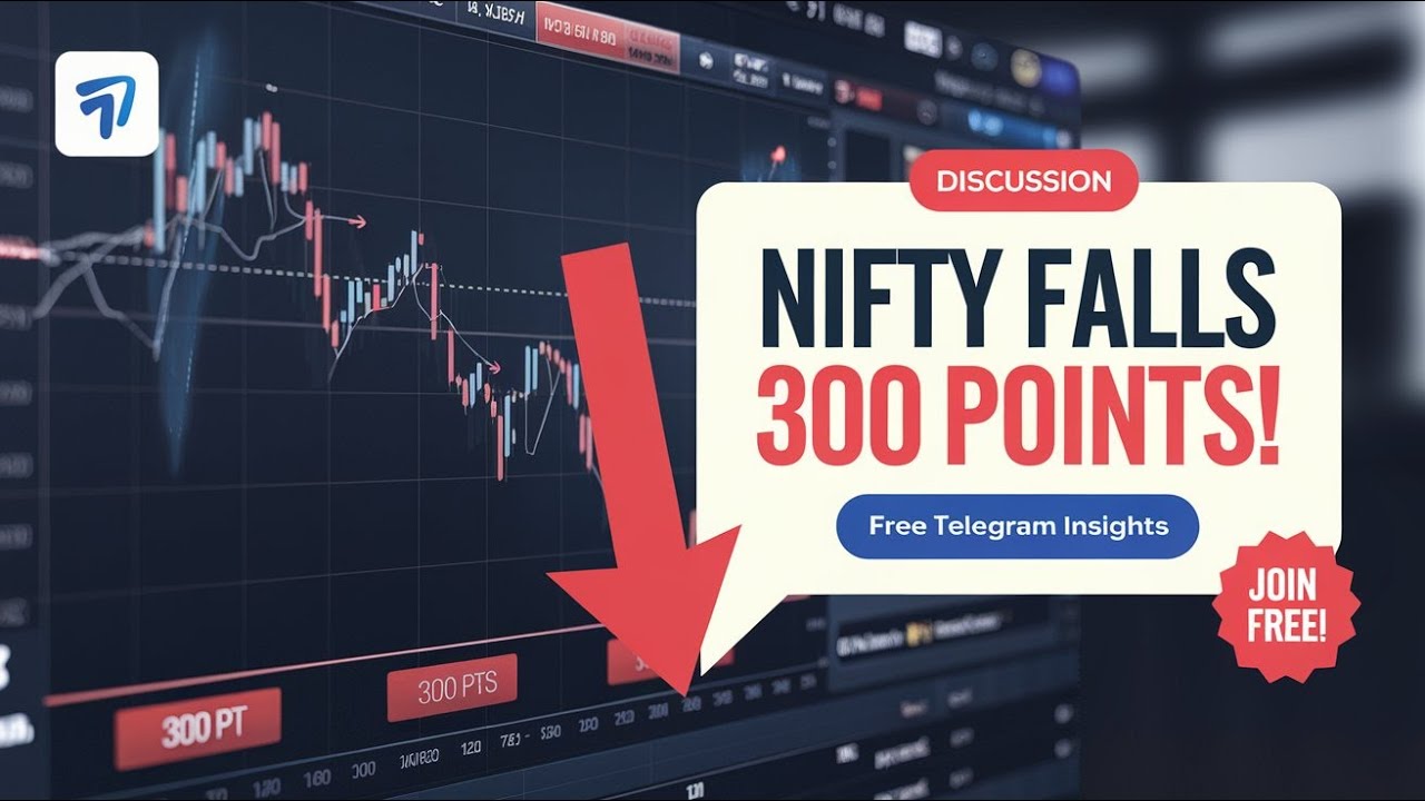 today nifty index bigg fall achieve  300 point free teligram post  discussion.