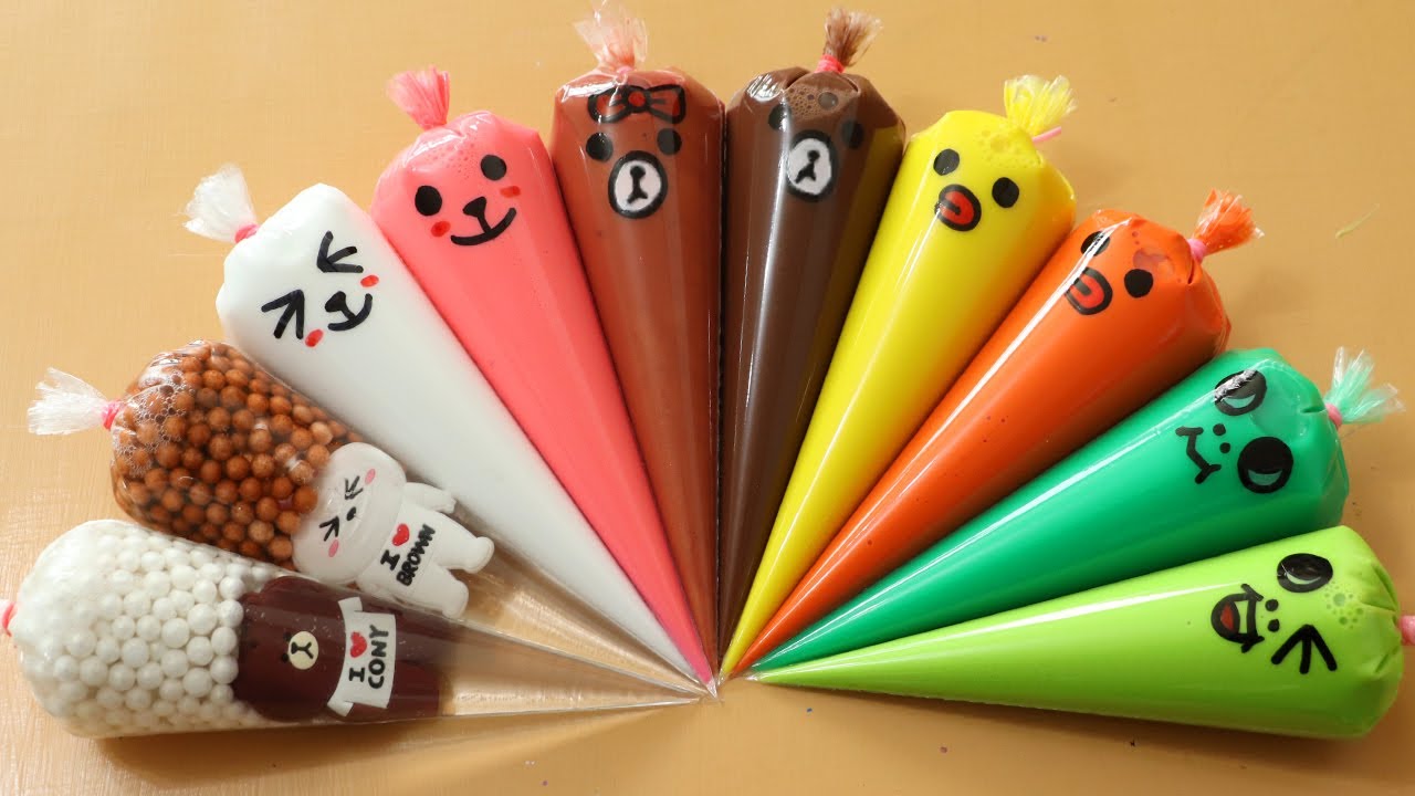 Making Slime with Piping Bags! Most Satisfying Slime Video★ASMR★#ASMR #PipingBags