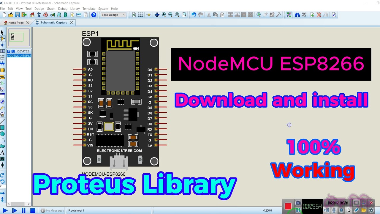 NodeMCU ESP8266 Proteus Library | ESP8266 In Proteus | ESP8266 Library Download | Proteus 8  #TechBD