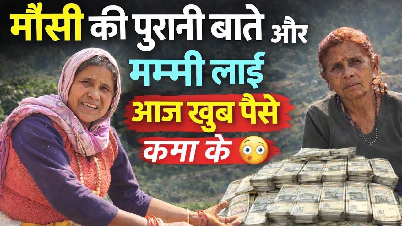 #सासु जी लाए आज पैसे कमा के और मौसी की पुराने जमाने की बाते मज़ा आ गया #pahadivlogs #dailylifestyle 