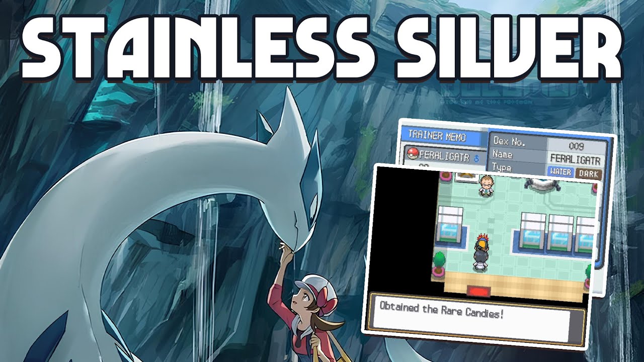 Pokemon Stainless Silver - NDS ROM Hack, QoL rom hack with 999 rare candies, new wild pokemon