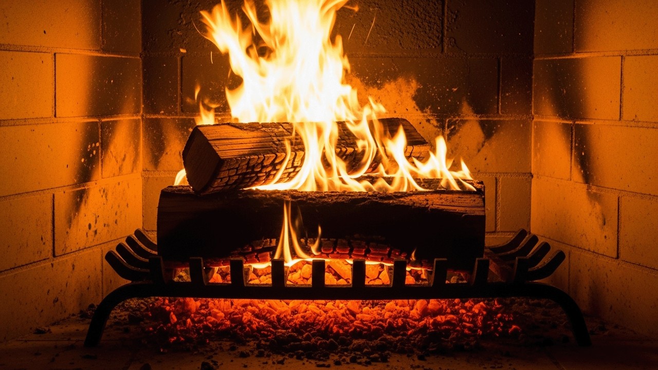 Cozy Crackling Fire 🔥 Relaxing Fireplace Sounds for Sleep, Study & Calm Evenings