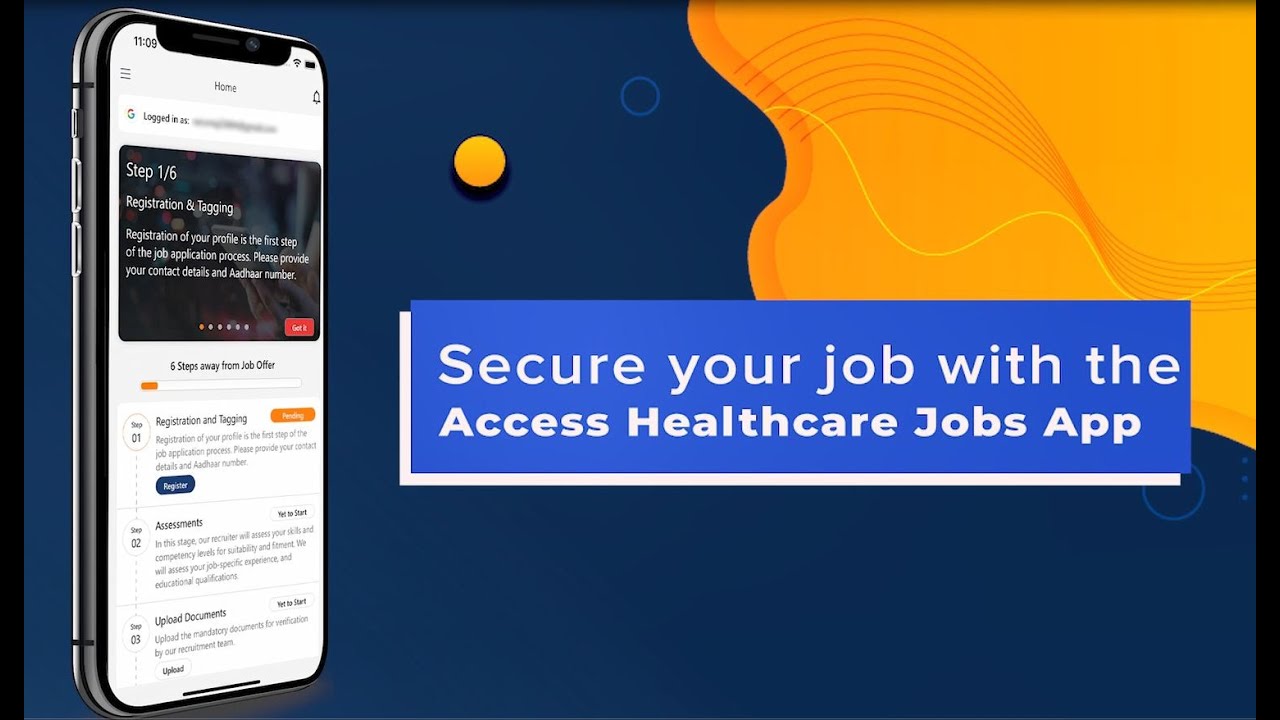 How to apply and secure a job using the Access Healthcare Jobs App
