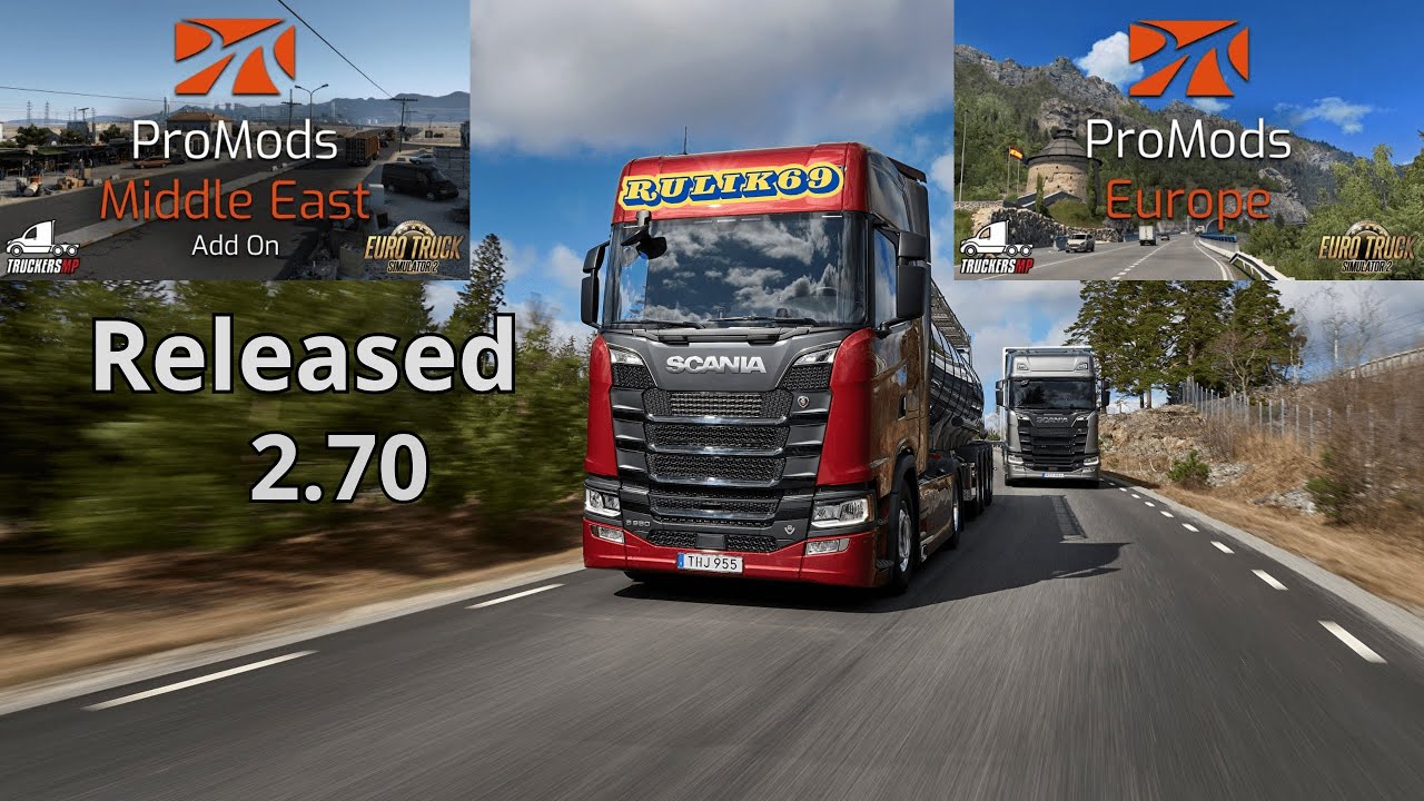 Released ProMods Europe + ProMods Middle East 2.70 ETS-2 (v.1.50.x.)