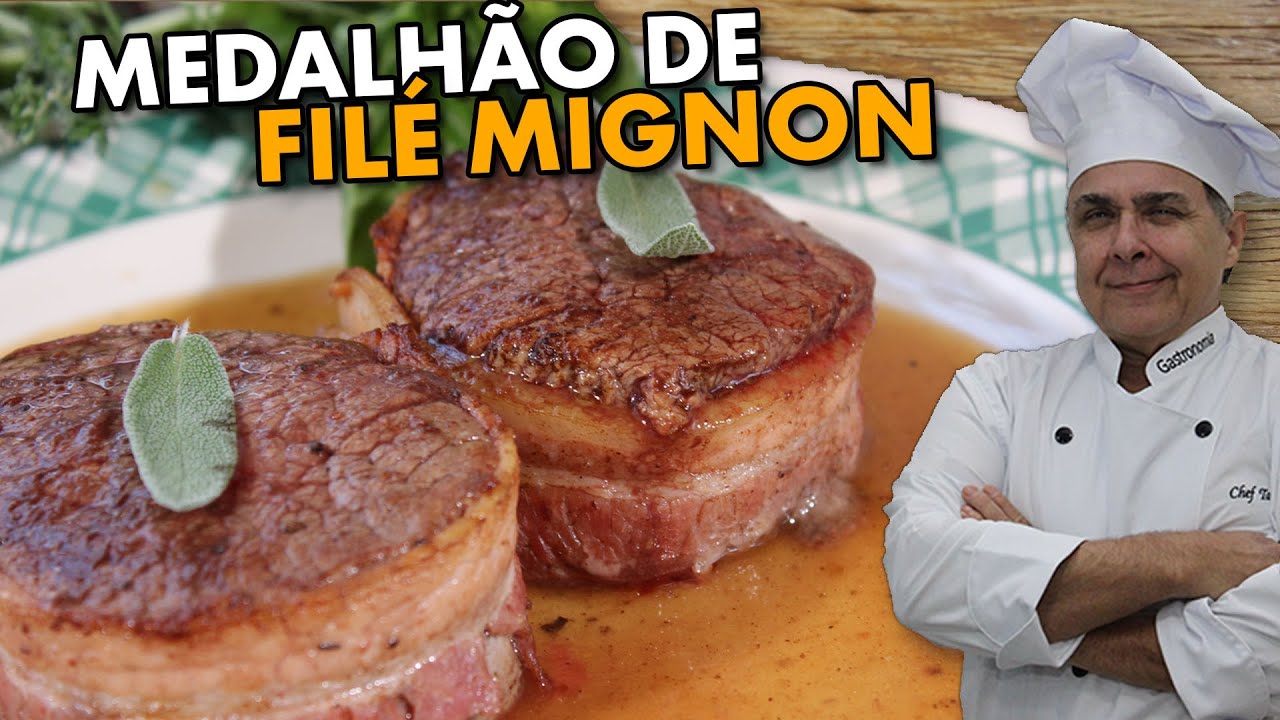 SABOROSO E SUCULENTO MEDALHÃO DE FILÉ MIGNON COM BACON - RECEITA DO CHEF TAICO