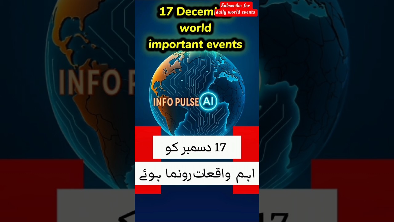 17 December Events of the Day 🌍 | Today in History | Viral World Facts Shorts 