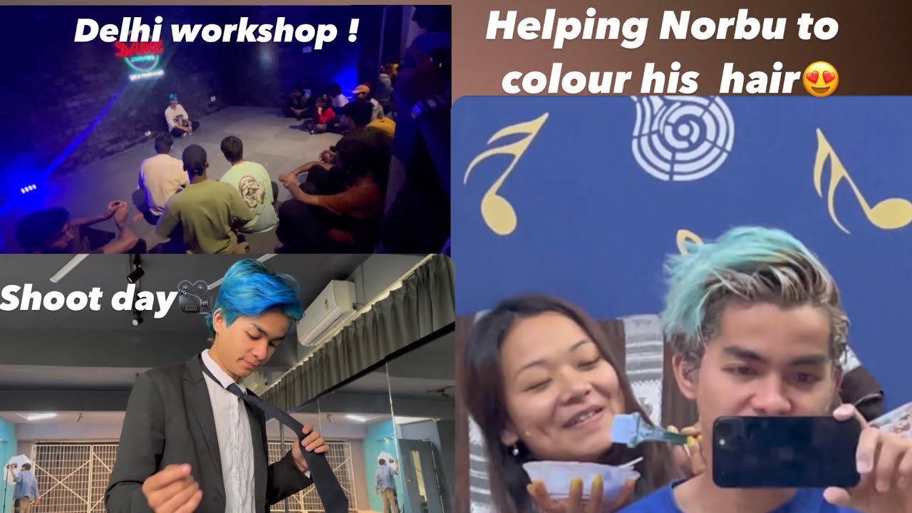 Helping norbu to colour his hair/workshop vlog/shoot vlog🎥