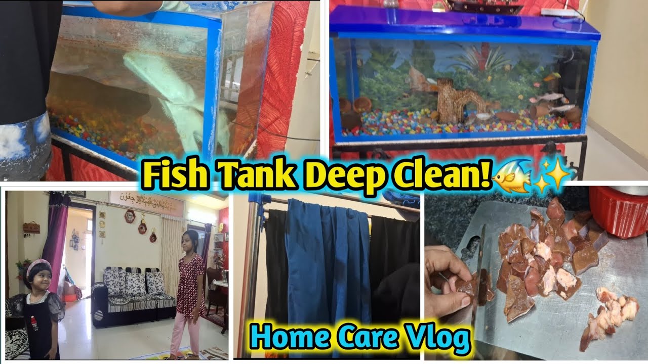 Aquarium Deep Cleaning 🐠 | Aaj Ka Realistic Home Routine | hyderabadi mom's vlog 