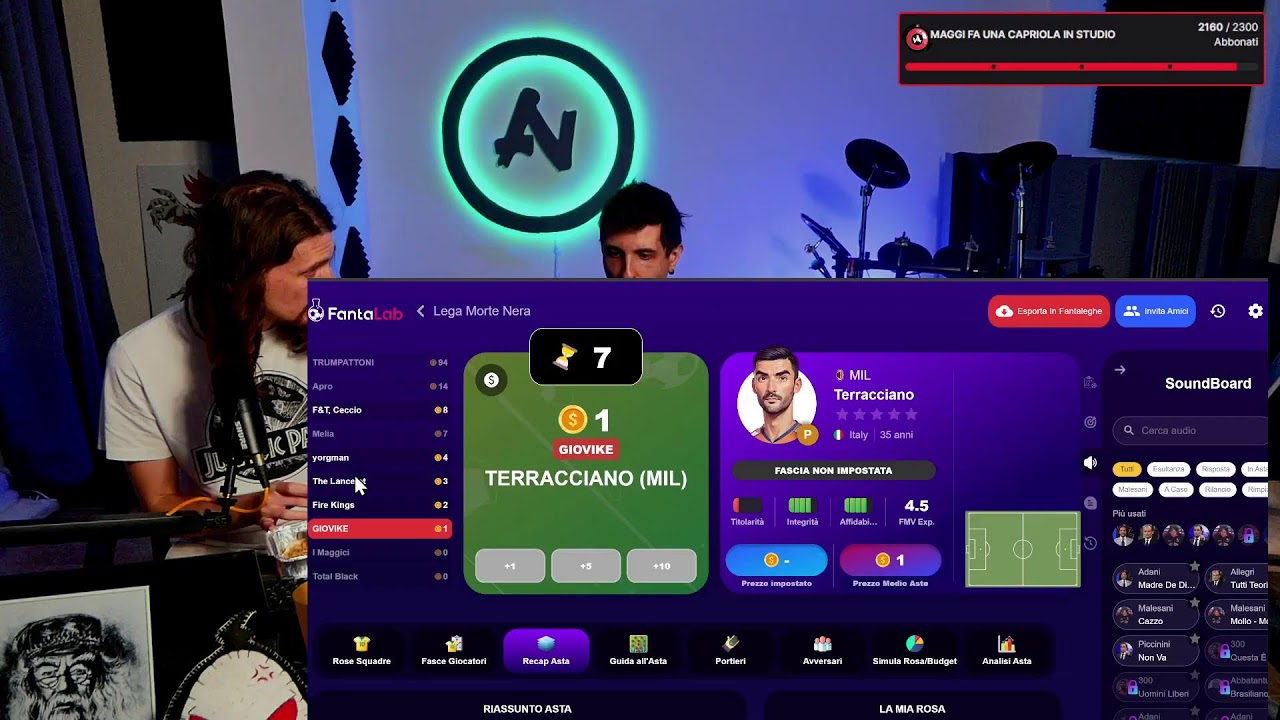FANTA ARKANIGHT! ASTA MANTRA a 10, 500 Crediti, Mod Difesa dinamico, no imbattibilit&agrave;