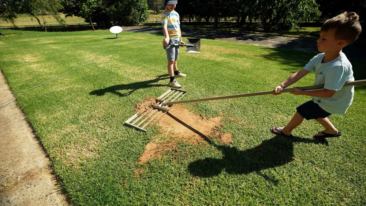 Topdressing With Sand is Easy!! // Property Progress