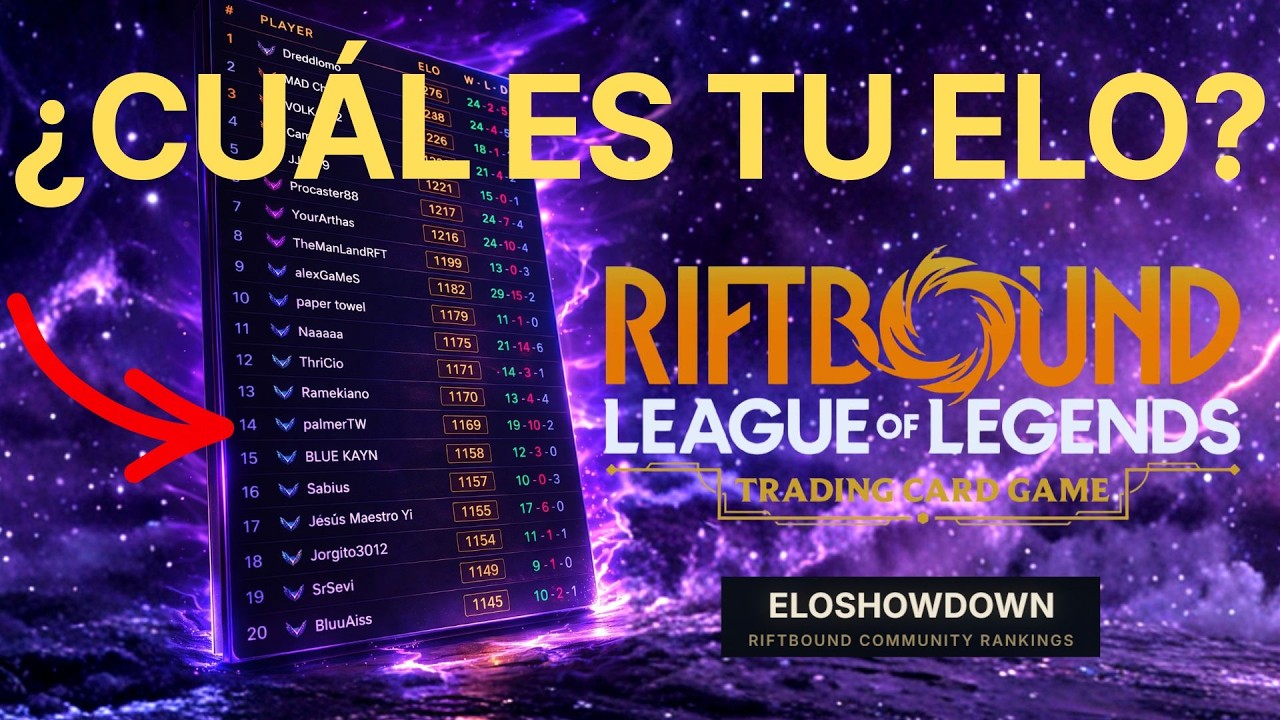 ¿Eres Bronce o Challenger? Mira tu ELO en Riftbound - ELOSHOWDOWN
