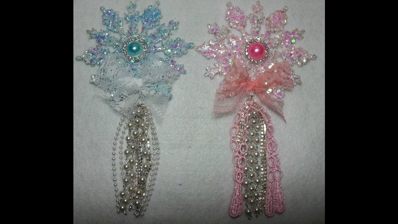 DIY~GORGEOUS, Sparkling Snowflake Ornaments! EASY & Inexpensive!