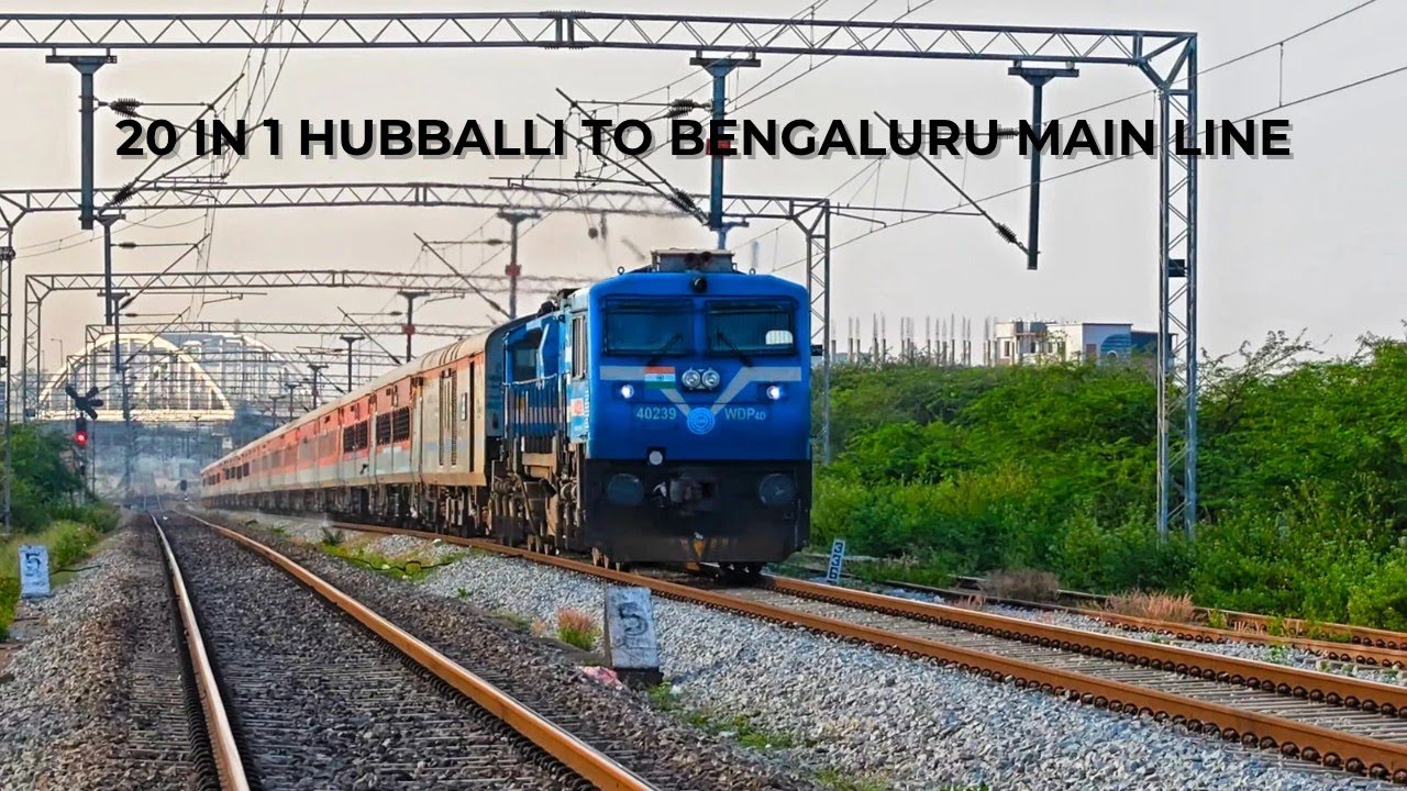 TRAINS SPOTTING AT HARIHAR || ELECTRIC LOCOMOTIVE & DIESEL LOCOMOTIVE || HUBBALLI TO BENGALURU LINE 
