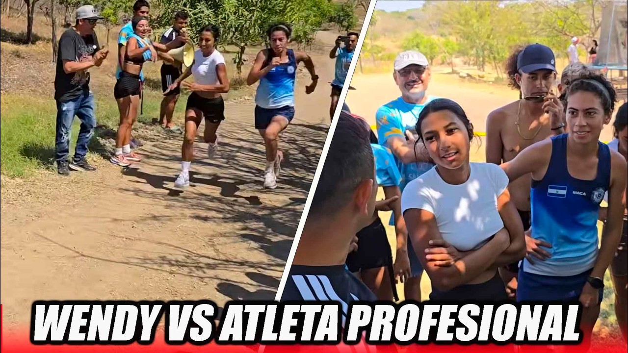 Wendy vs atleta profesional en carrera abierta.