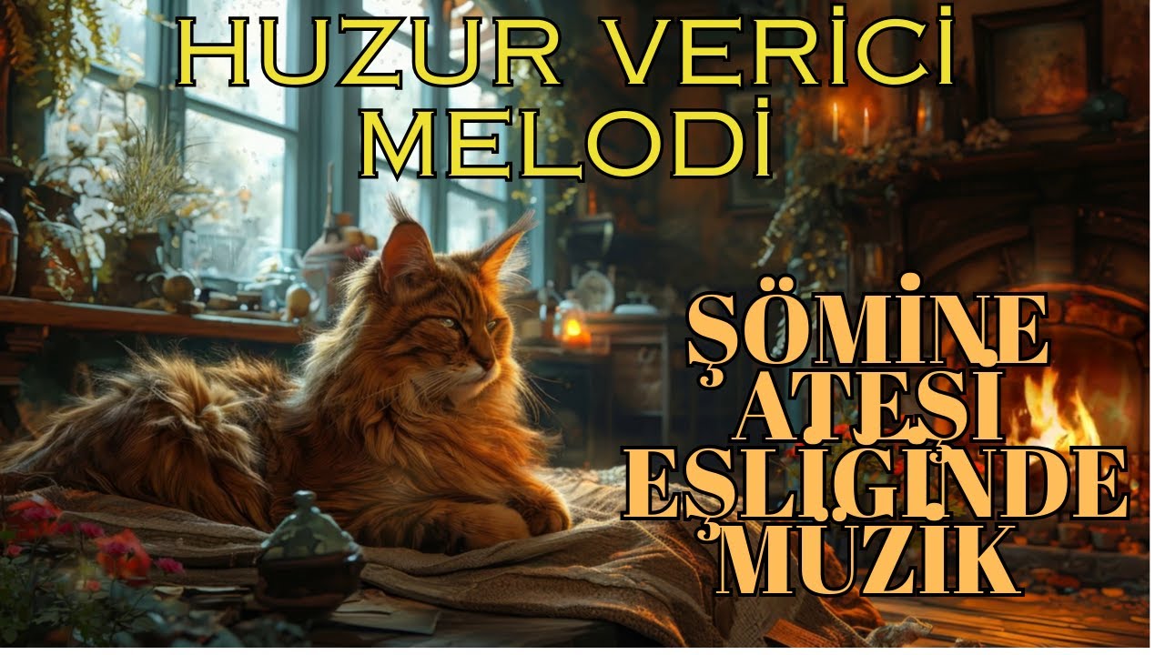 ŞÖMİNE ATEŞİ EŞLİĞİNDE HUZURLU MELODİLER‼️Relaxing Fireplace Ambience 🔥 Cozy Fire Sounds for Sleep,