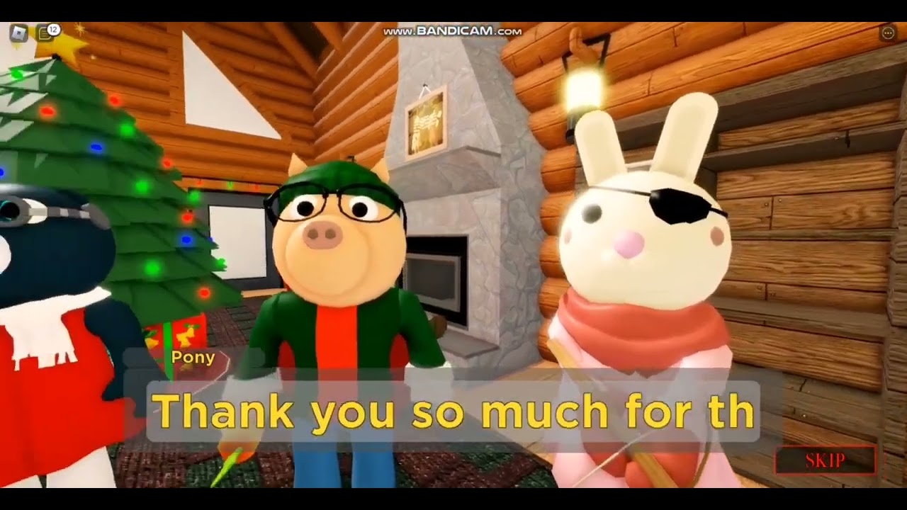 Roblox Piggy 100 Players: Winter Holiday Bunny Ending With Text to speech