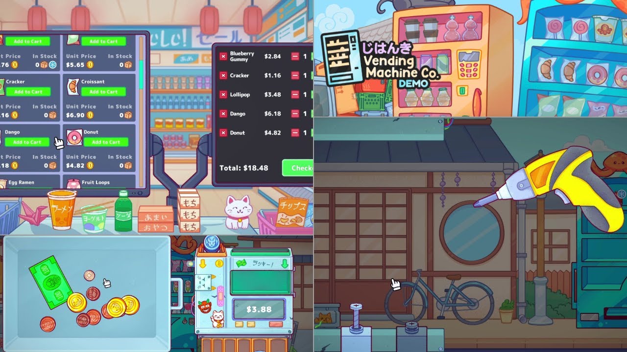 Vending Machine Co. Demo &ndash; Build Your Kawaii Snack Empire in Japan!