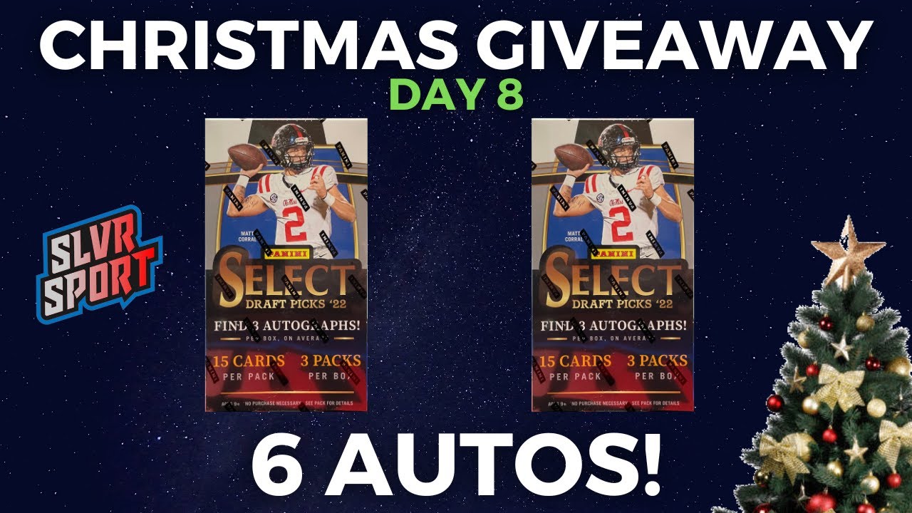 6 AUTOS FOR CHEAP - 2022 Select Football Draft Picks Hobby Box - Day 8 Giveaway!