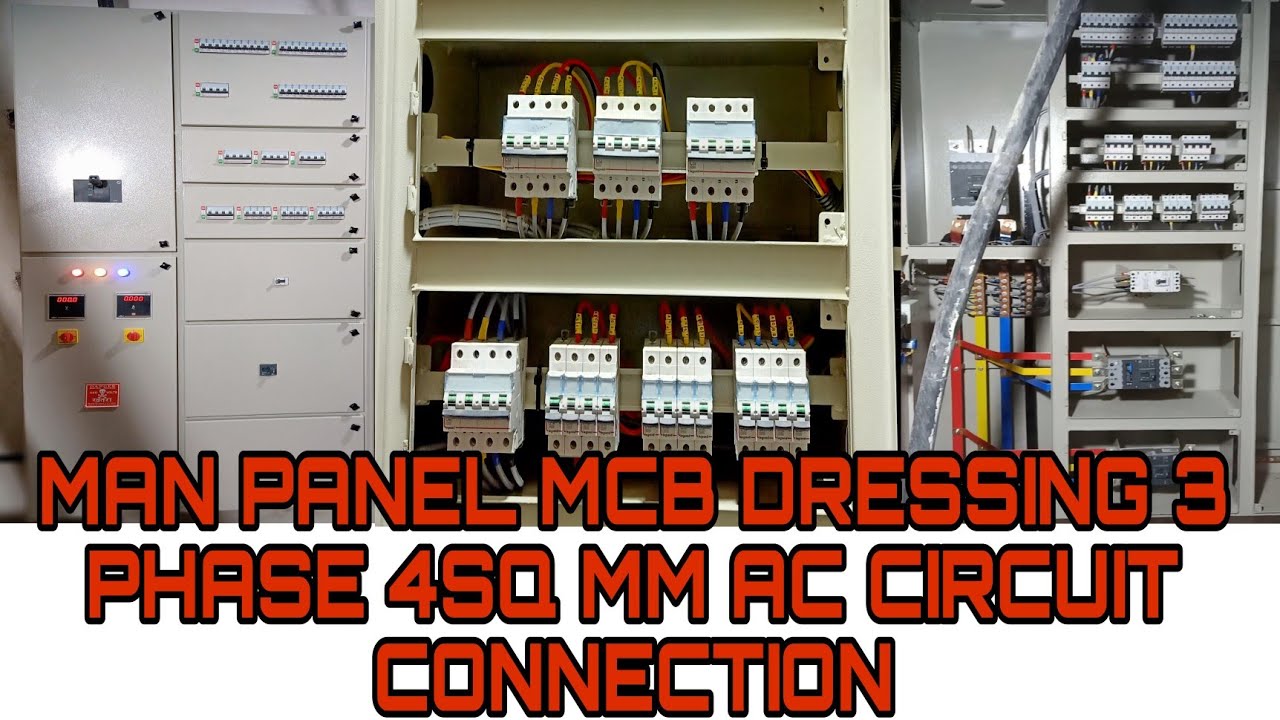 ☑️3 Phase connection || 4sq mm A/C circuit connection || mcb dressing || mcb panel wiring || prat 1