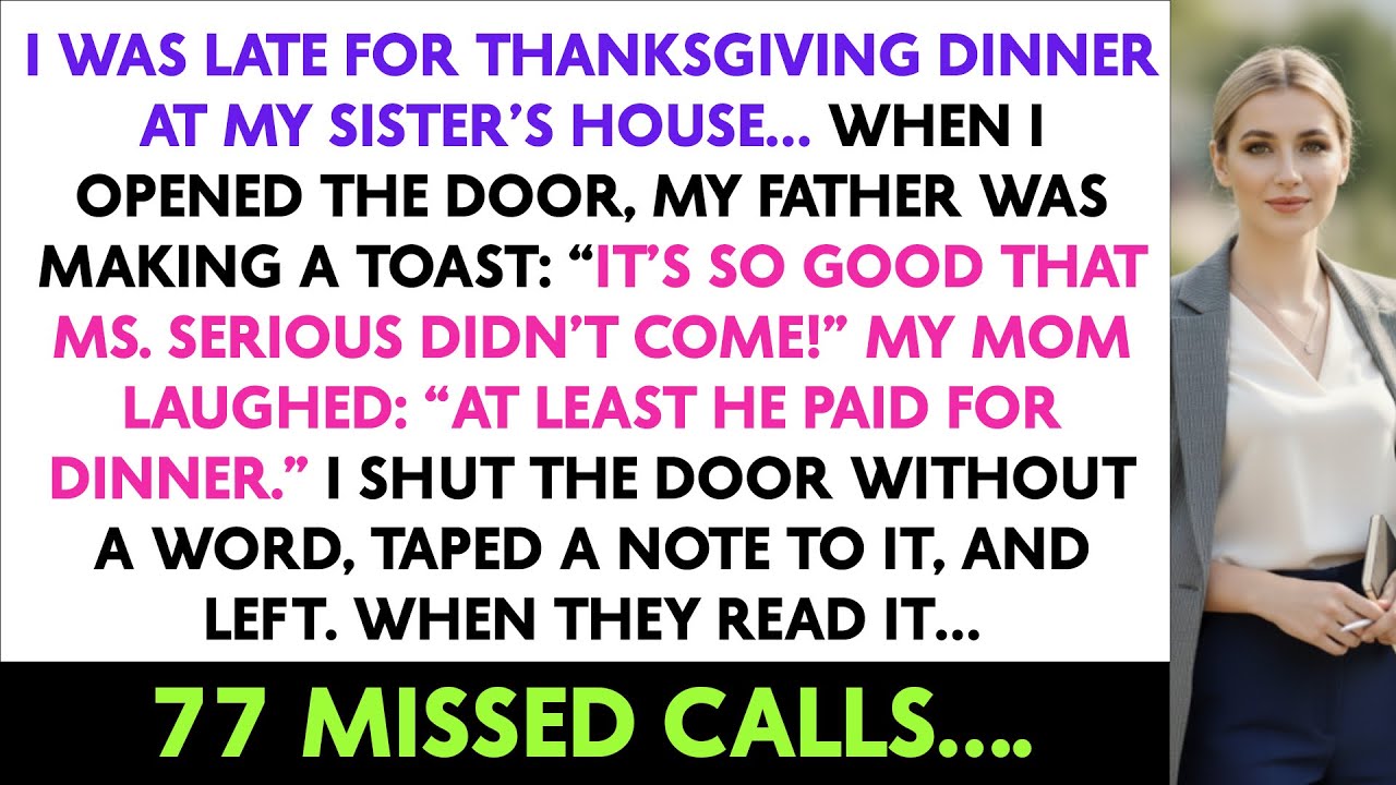 I Was Late For Thanksgiving Dinner At My Sister’s House…When I Opened The Door, My Father Was Making
