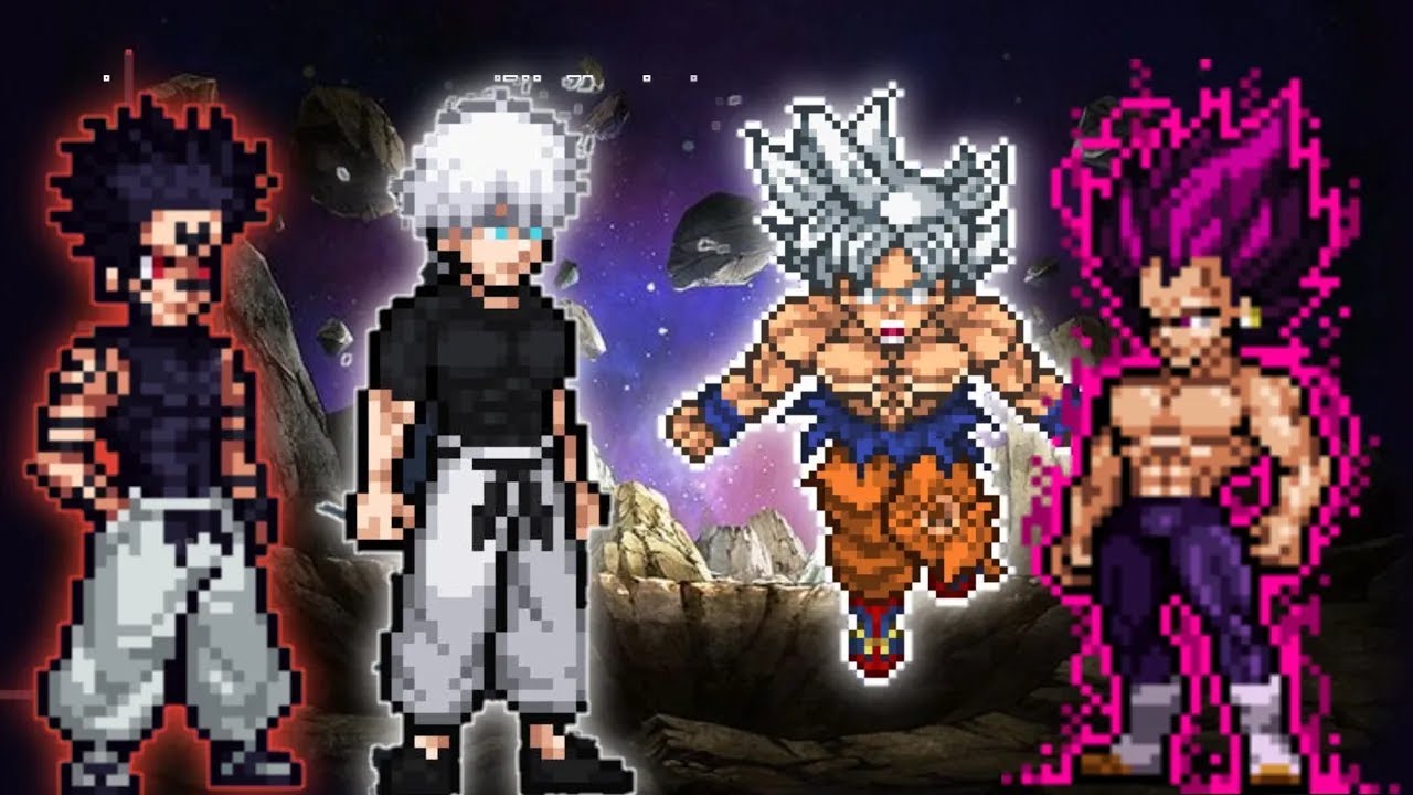 King Ryomen Sukuna V2 0 OP & Gojo S1 OP VS Goku DBS 3 5 OP & Vegeta DBS OP in Jump Force Mugen