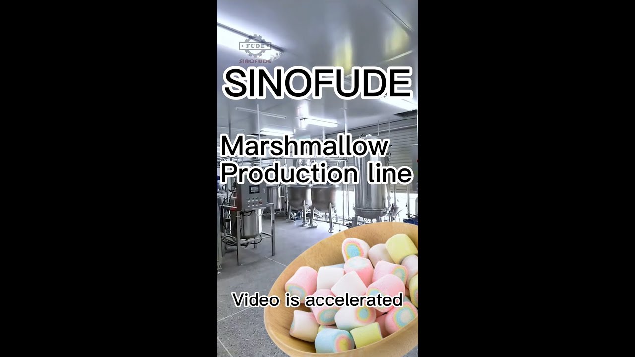 SINOFUDE Quality Cotton candy making machine,  TMHT600 Marshmallow production line process