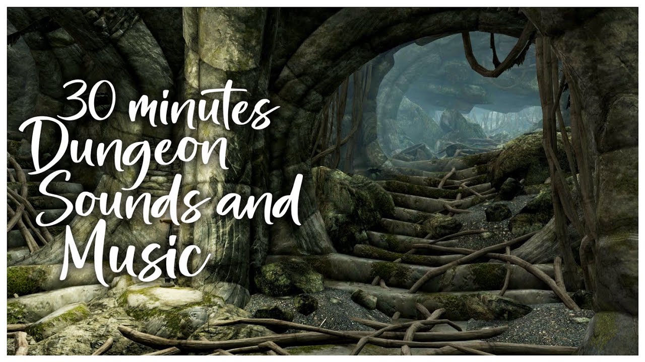 ⭐Relaxing ASMR Sounds and Music for Dungeons & Dragons ⭐ Skyrim Ambience Cripts Fantasy Dark 30 min