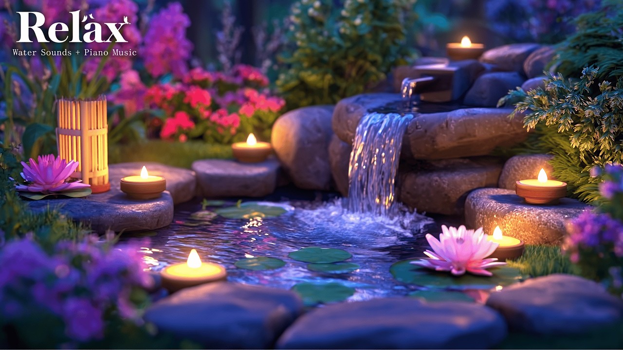 Relaxing Piano with Flowing Water Sounds 🌿 Insomnia Relief, Calm Anxiety & Depression, Study Music