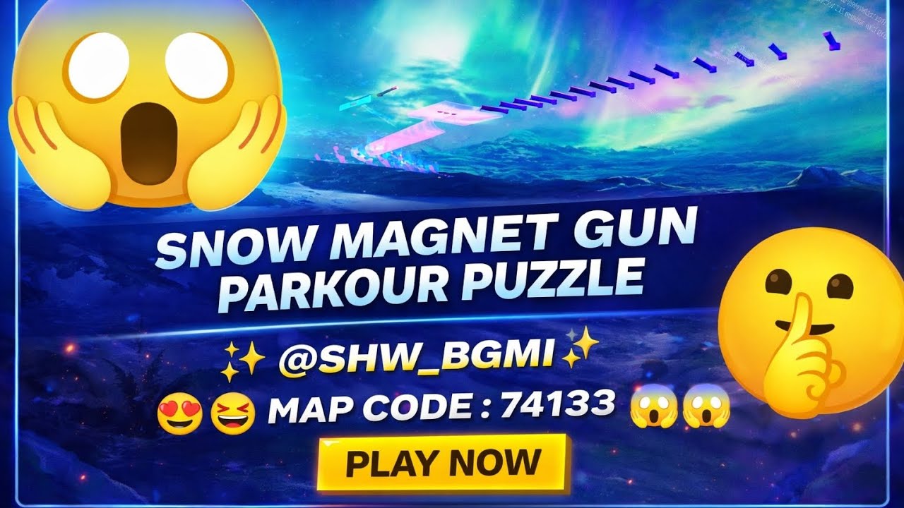 👉 SNOW MAGNET GUN PARKOUR PUZZLE 🔥 MAP CODE : 74133 💯 #bgmi  #gaming #video #shortsvideo #viral  🔔💬👍