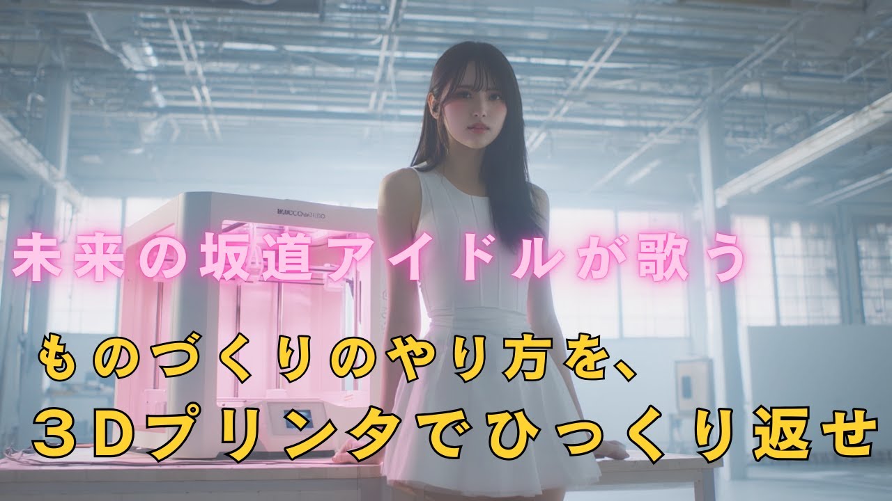【製造業 AI Music アイドル】　ものづくりのやり方を、３Dプリンタでひっくり返せ　『削らない製造』　(坂道アイドル)