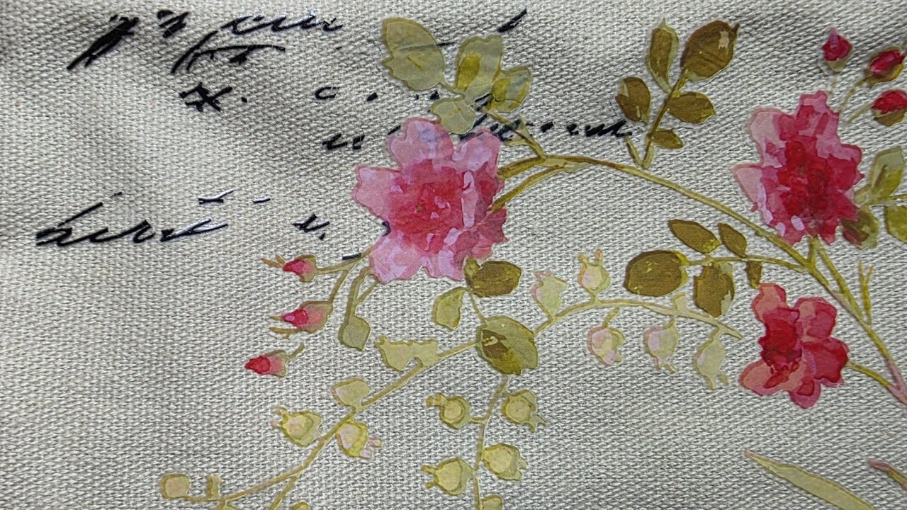 Thursday Train IOD transfer on fabric. Small makeup bag #mixedmedia 