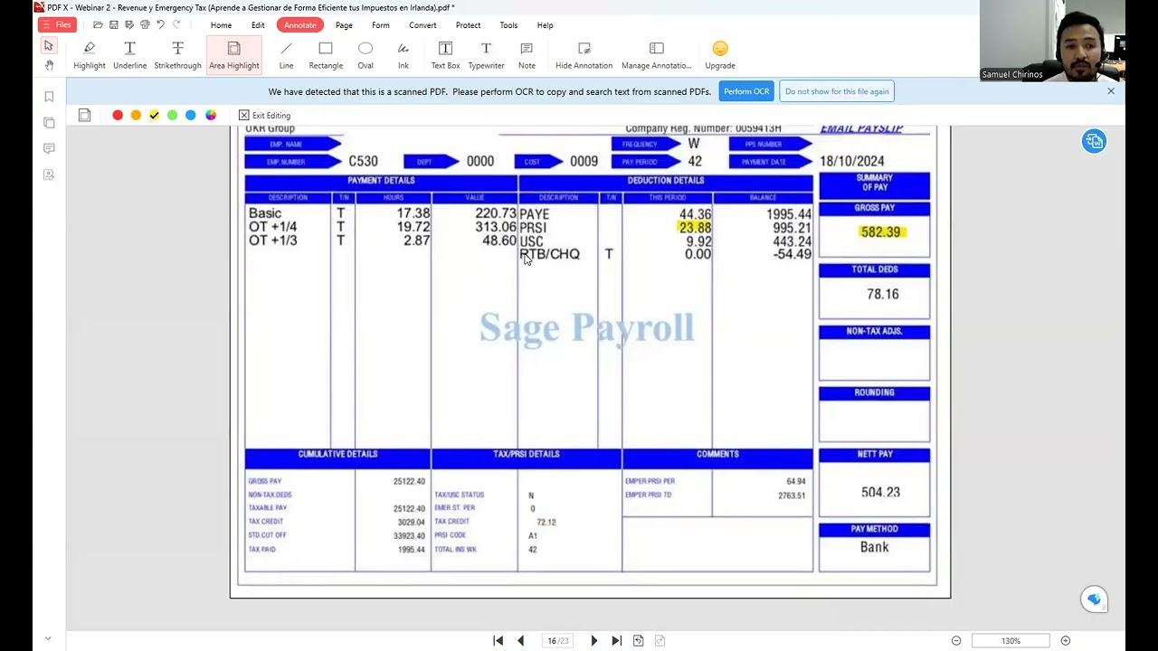 Cómo Registrar tu Primer Trabajo en Revenue, Leer tu Payslip y Entender tu Tax Certificate