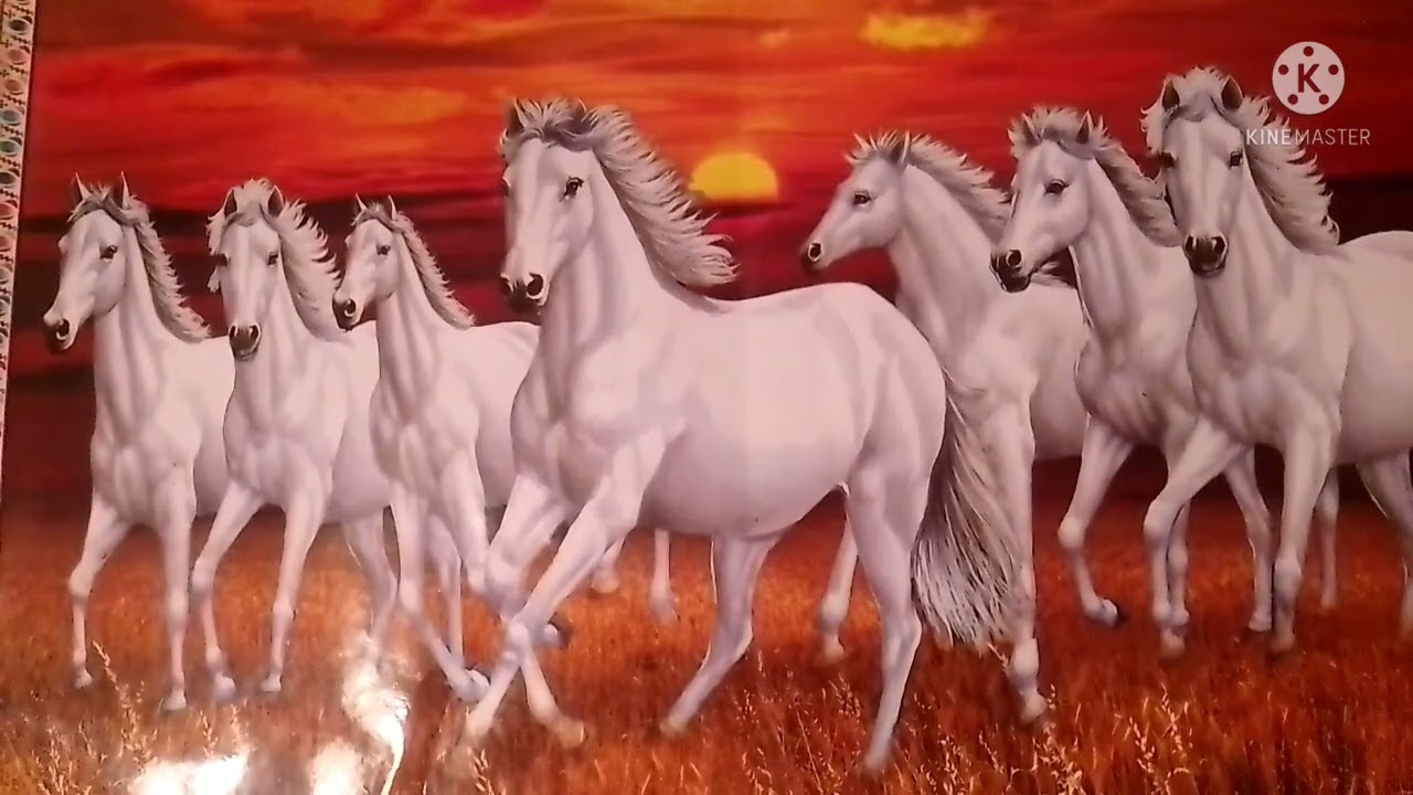 सात घोड़ों की तस्वीर को कहां लगाए?किस दिशा में लगाए?🐎seven horse painting vastu shastra