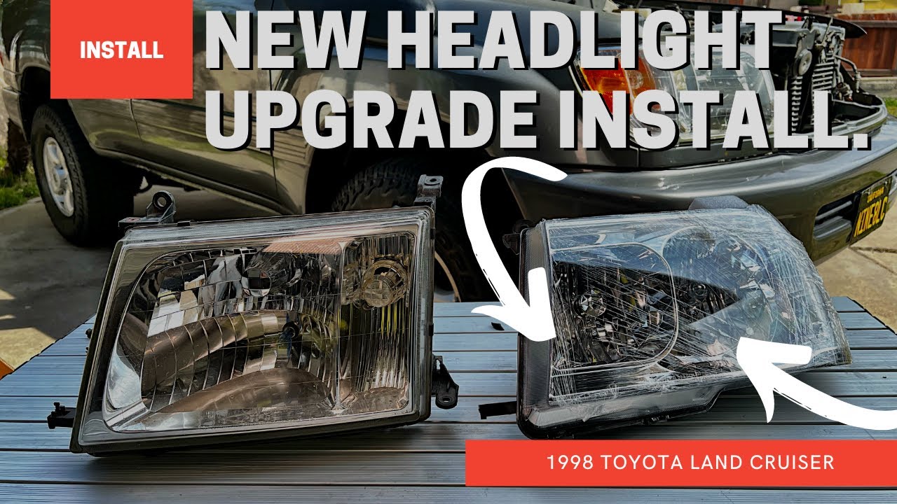 Установка фары Unique Style Racing для Toyota Land Cruiser 100 Series 98-05. 4K