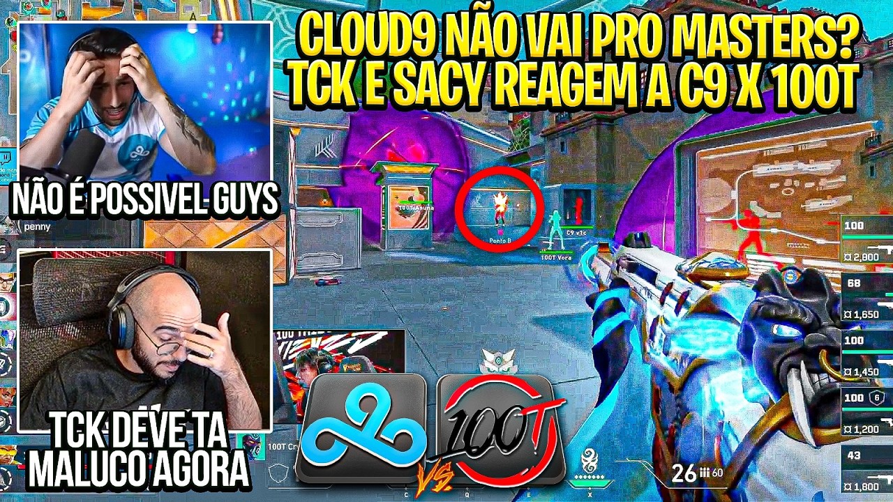 TCK E SACY REAGEM a CLOUD9 na ULTIMA VIDA PARA O MASTERS! C9 x 100T (MELHORES MOMENTOS)